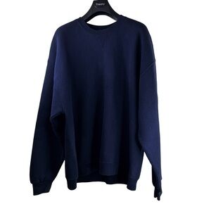 RUSSELL ATHLETICS Dri-Power Men's Blank Navy Crew Neck Sweatshirt Xtra Thick XXL